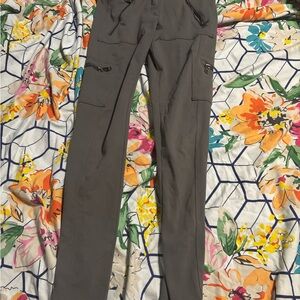 Gray Cargo Pants with Zipper Pockets girls size 10